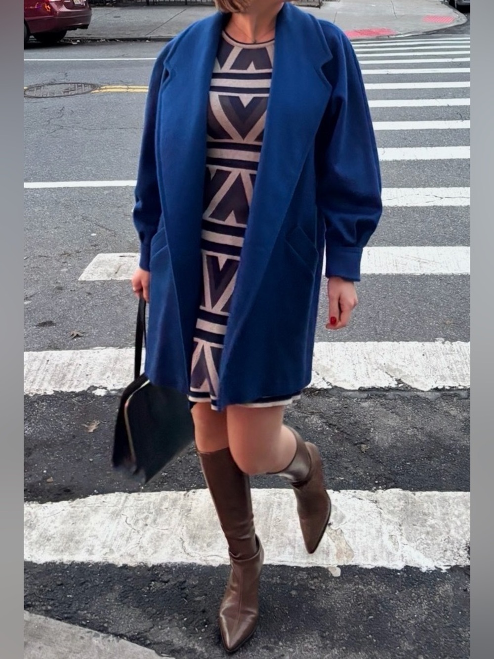 Vintage Ashley Scott Women's Royal Blue Wool Coat size S est